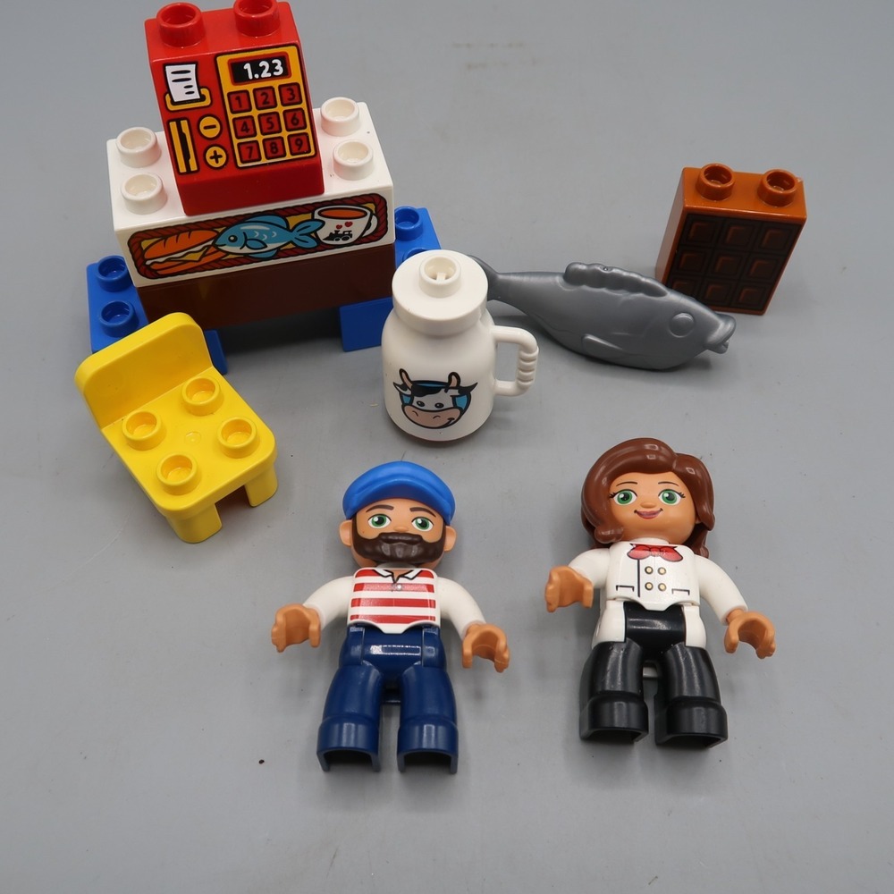 Duplo Lego 10875 Figure Capain Chef Fish Register Chocolate Milk Chair Lot